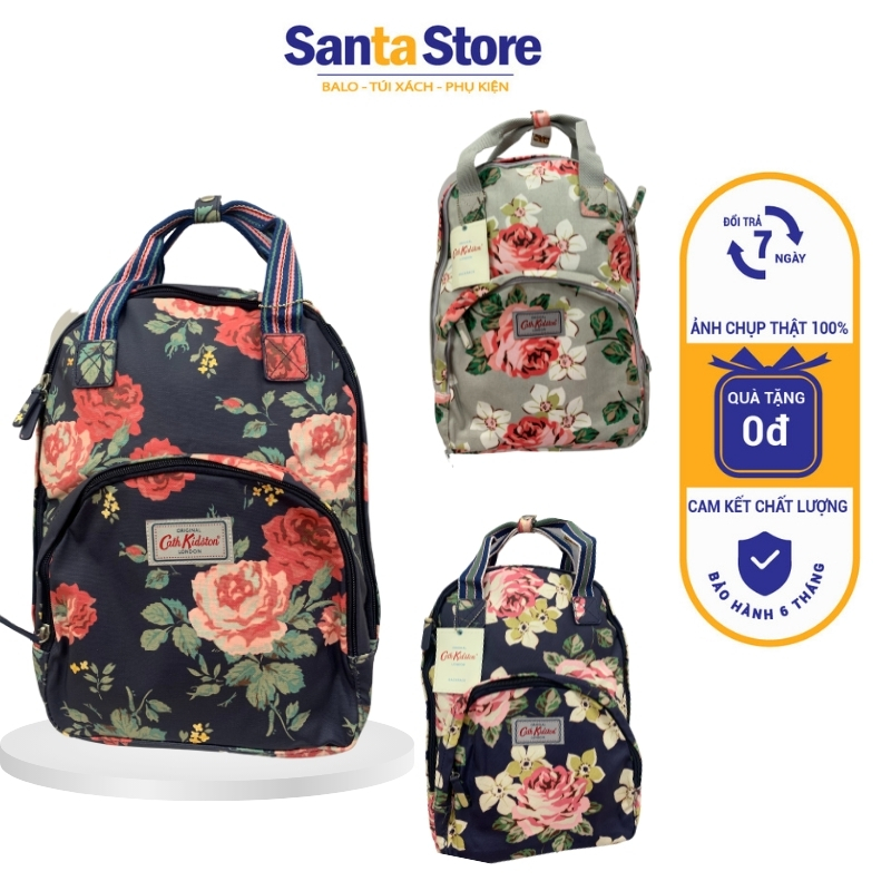 Balo đi học thời trang Cath Kidston nữ màu hoa đẹp có ngăn đựng laptop riêng Ba lô cặp phong cách ulzzang Hàn Quốc vải chống nước cao cấp