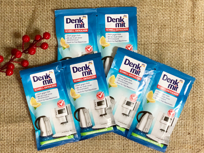 SET 2 GÓI BỘT TẨY CẶN CANXI CHO ẤM SIÊU TỐC, MÁY PHA CÀ PHÊ DENKMIT ( set 2 gói x25gr) NHẬP KHẨU ĐỨC