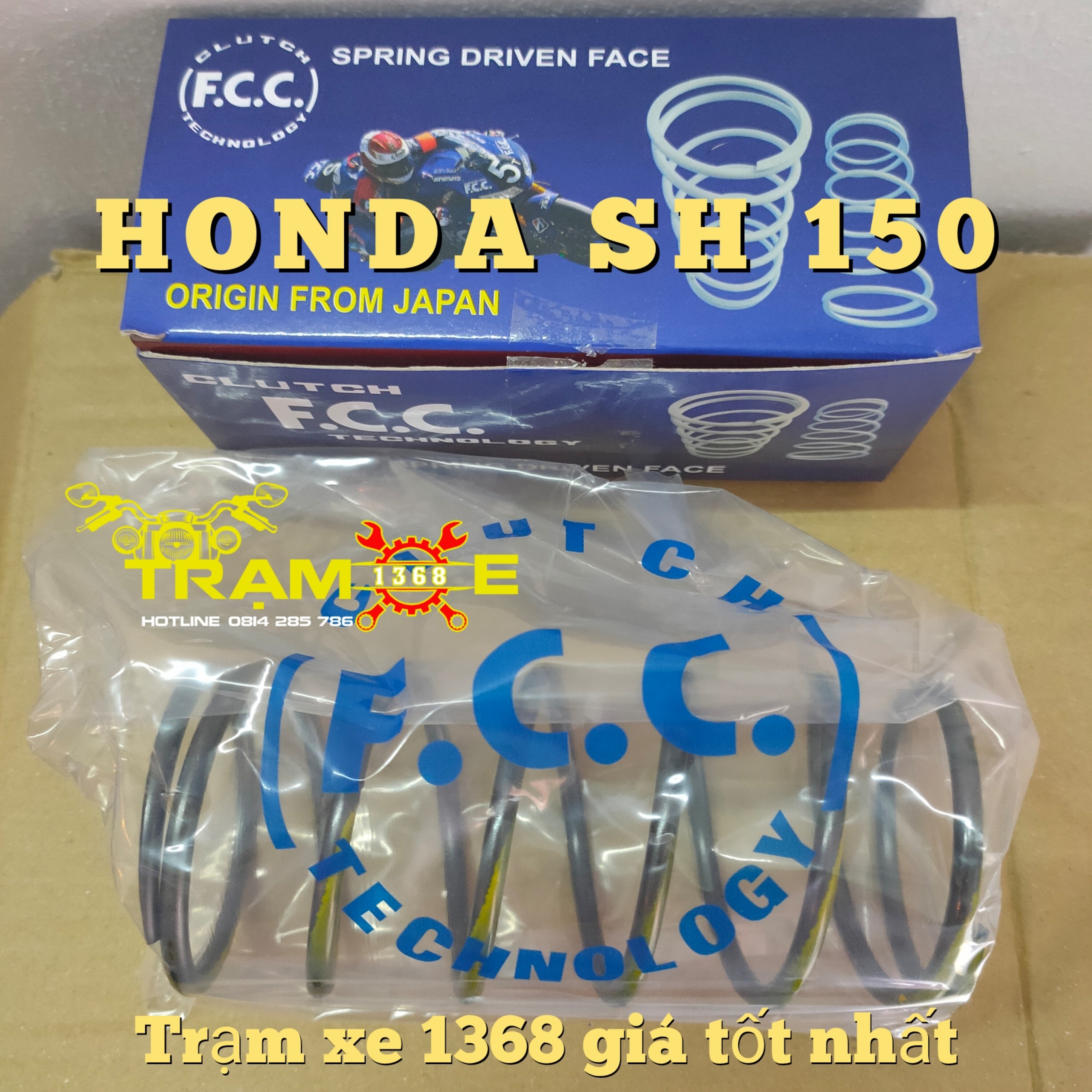 Lò xo trụ nồi sau 35kg FCC tăng tốc cho xe Honda SH 150, Vairo 150, Airblade 150, Click 150, PCX 150, SH mode 150