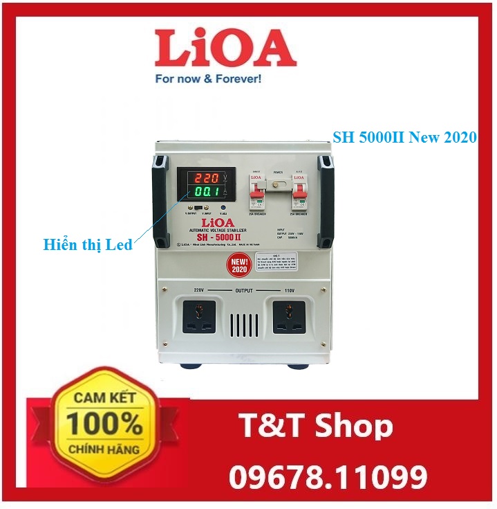 Ổn áp lioa 5kva dải từ 90v đến 150v