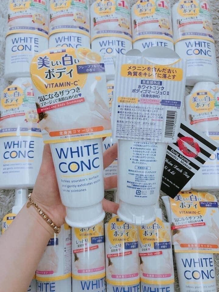 Tẩy tế bào chết trắng da white conc 180g