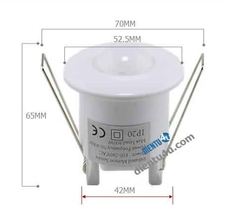 Công tắc cảm biến chuyển động hồng ngoại âm trần d-hn02