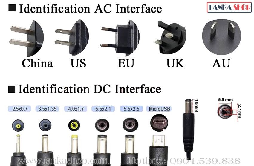 Các loại jack cắm nguồn điện thông dụng