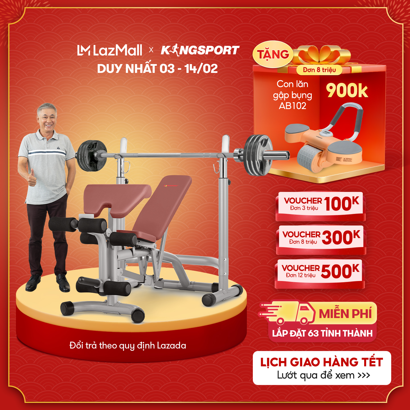 [SALE TẾT CỰC LỚN] Ghế tạ đa năng Kingsport BK-599