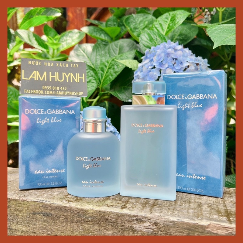 Nước hoa d&g light blue eau intense nam, nữ 5ml - 10ml