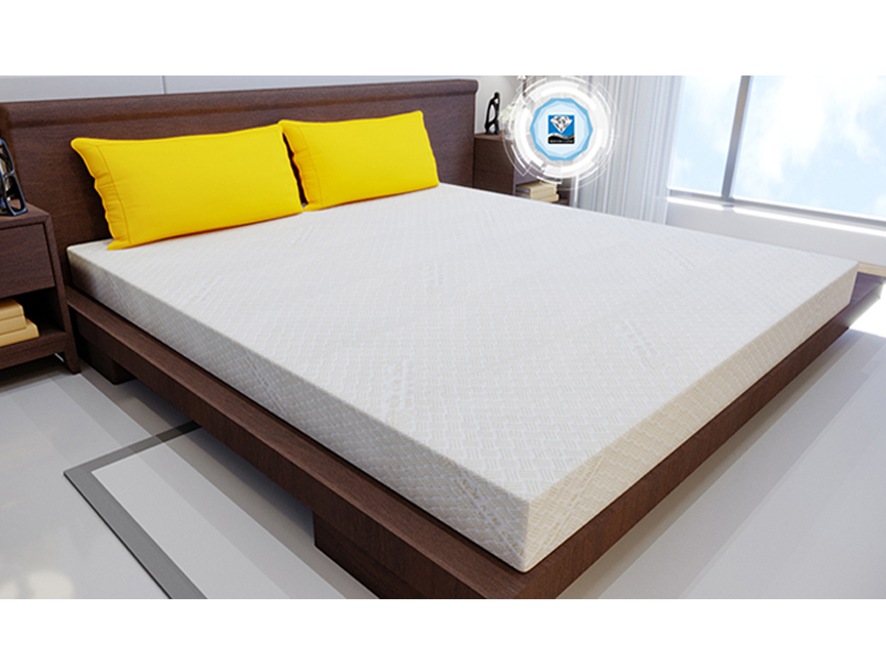 [Trả góp 0%] (FREE SHIP ) Nệm kim cương cao su thiên nhiên 1m6x2mx10cm Nệm cao su thiên nhiên  đàn hồi tốt thoáng mát