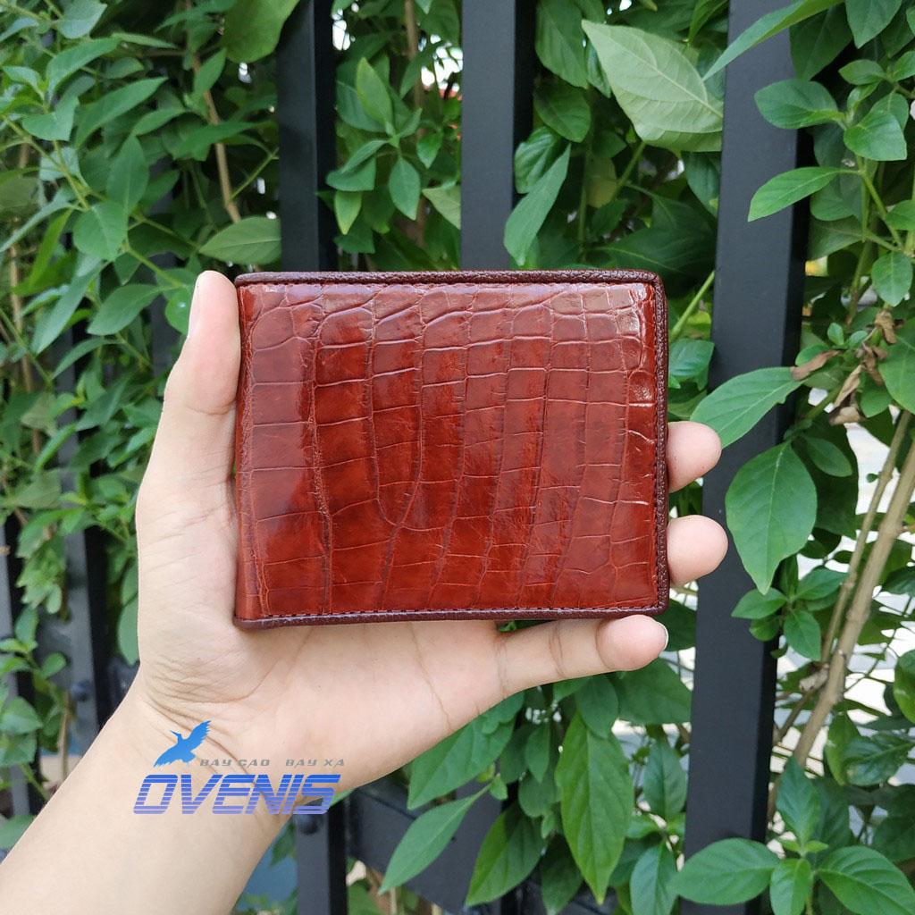 Ví da cá sấu nam 2 mặt sang trọng made by ovenis