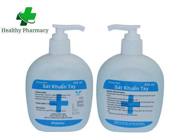 2 chai dung dịch sát khuẩn tay Bidiphar 250ml