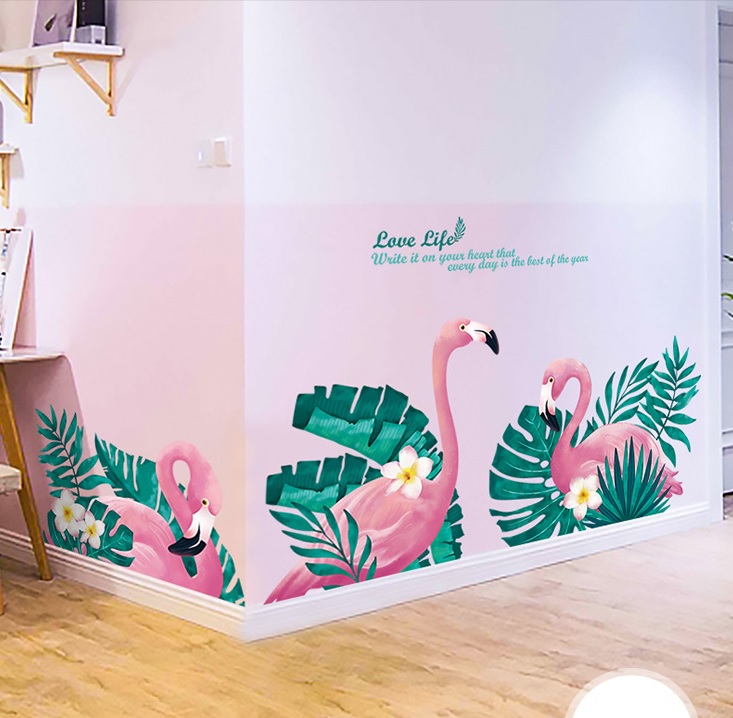 Decal dán tường Hạc hồng - C14 - Vivadecal