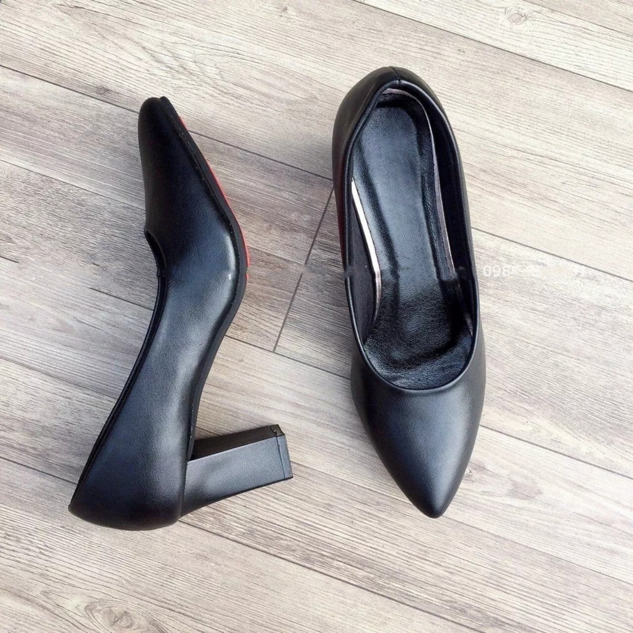 Giày cao gót công sở giày cao gót 7p đế vuông trơn hàng việt nam