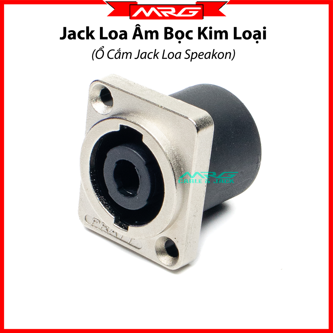 Jack Loa Speakon Cái Âm Bọc Kim Loại speakon female giá 1 cái - SP | jack loa âm bọc sắt jack cắm loa âm jack loa âm mặt inox.