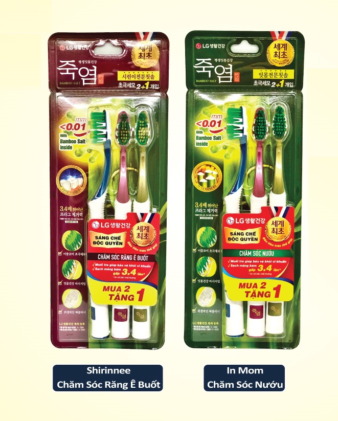Bàn chải đánh răng muối tre bamboo salt chăm sóc răng ê buốt, bảo vệ nướu