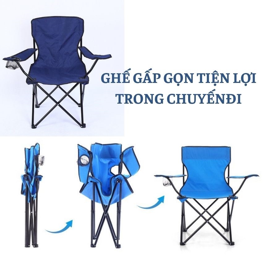 Ghế gấp cắm trại Ghế mặt trăng Ghế câu cá dã ngoại di động thoải mái Ghế ngồi lớn, Ghế xếp dã ngoại đa năng