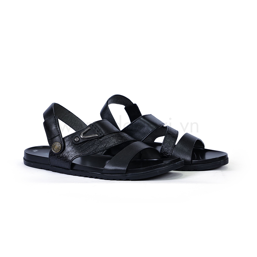 Giày sandal da nam quai hậu có thể xoay quai thành dép QD907