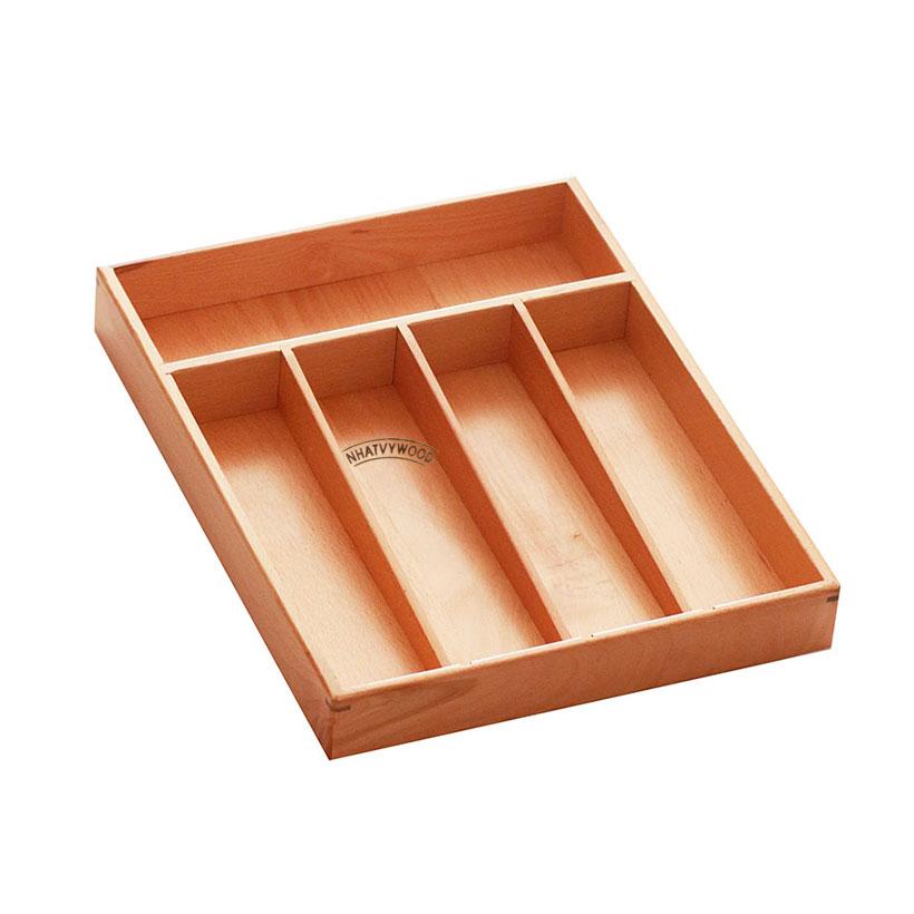 Khay đựng muỗng đũa thìa xuất Nhật bằng gỗ cao cấp Nhatvywood NV5301, khay chia ngăn tủ bếp, khay chia muỗng đũa, đồ đựng đũa, khay để đũa, đồ dùng nhà bếp, đồ gia dụng nhà bếp thông minh.