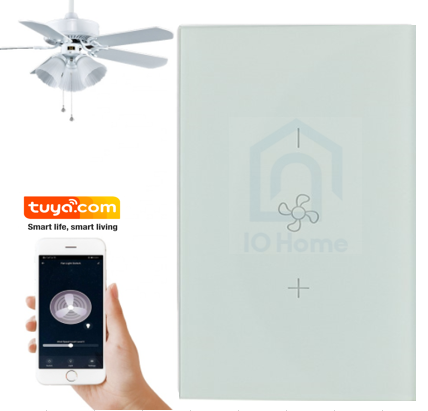 [HCM]Công tắc cảm ứng thông minh Wifi Tuya điều khiển quạt trần dk độ sáng tối đèn đk đồng thời đèn + quạt mẫu mới 2021 - IOHOME