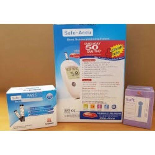 Máy đo đường huyết Sinocare kèm 50 Que và 50 Kim Chích