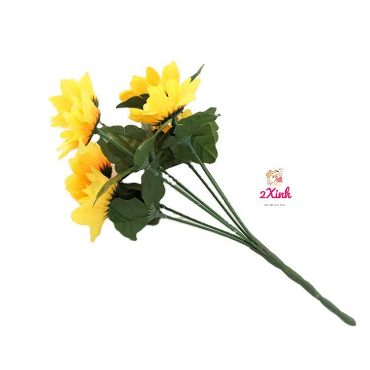 Nhánh hoa hướng dương giả 7 đầu bông HG003
