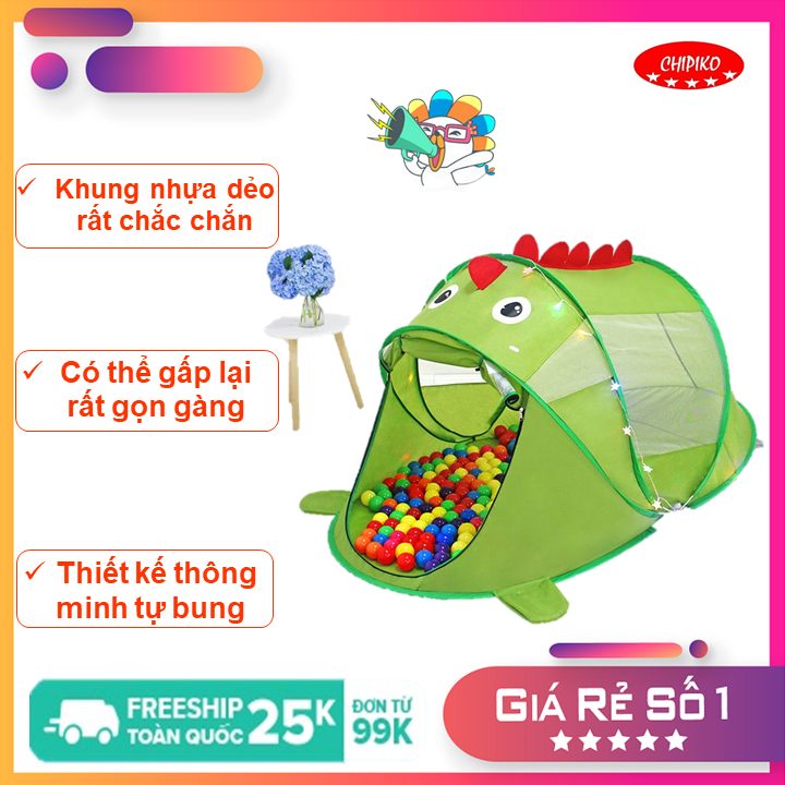 Lều chơi cho bé hình thú - khung thép vải dù chắc chắn