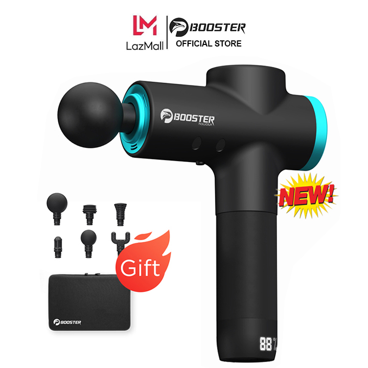 BOOSTER M2 - Súng massage cầm tay, Máy massage cầm tay Massa toàn thân với 6 đầu 3 tốc độ massa tùy chỉnh giảm đau căng cơ, thư giãn cơ bắp - Hãng phân phối chính thức