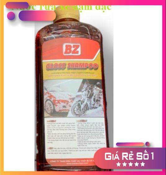 Nước Rửa Xe BZ Gloss Shampoo 1lit, xà phòng rửa xe BZ đậm đặc giúp rửa xe siêu sạch chai 1L