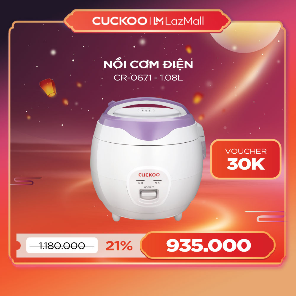 Nồi cơm điện cuckoo 1,08 lít cr-0671 - hàng chính hãng