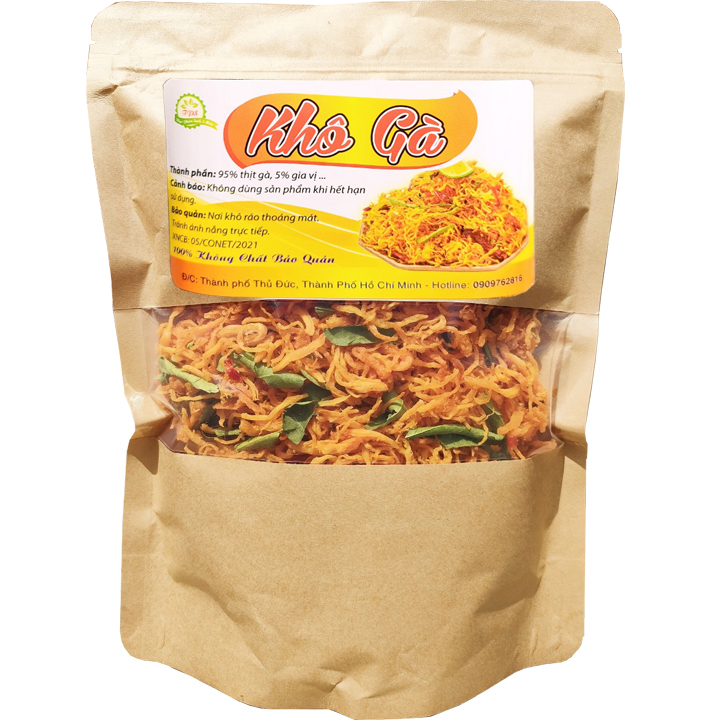500G KHÔ GÀ LÁ CHANH TÚI ZIP CHẤT LƯỢNG TPS