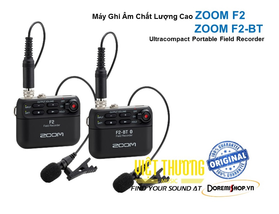 Máy ghi âm zoom recorder f2 f2-bt
