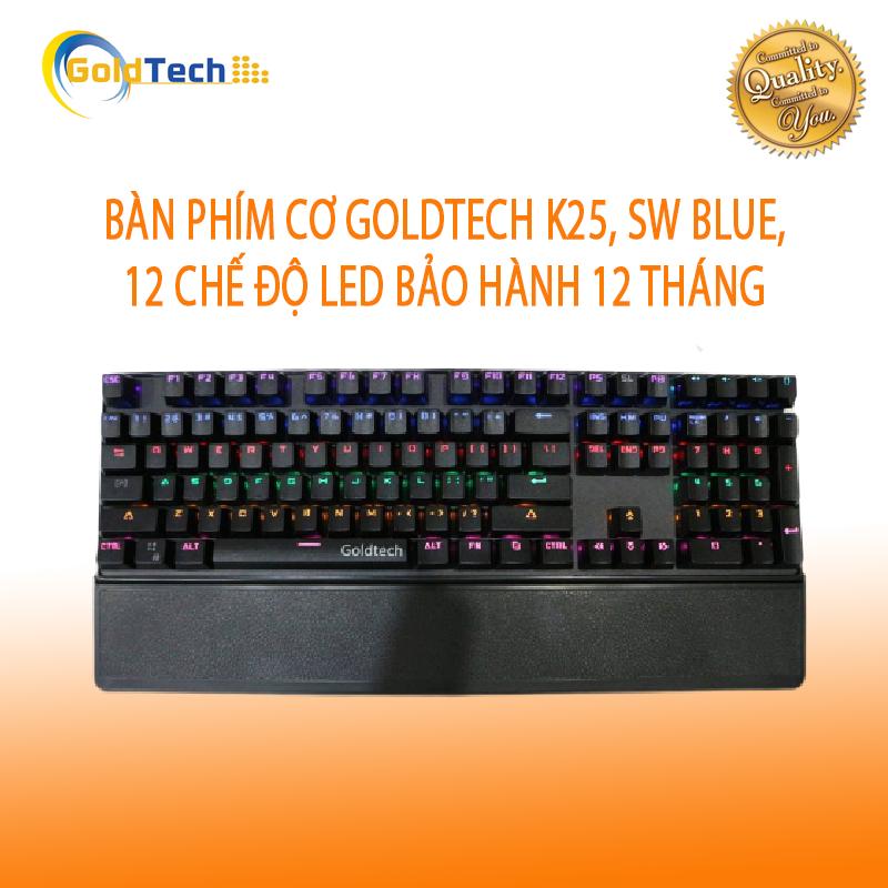 BÀN PHÍM CƠ GOLDTECH K25 CHUYÊN GAME, 12 CHẾ ĐỘ LED