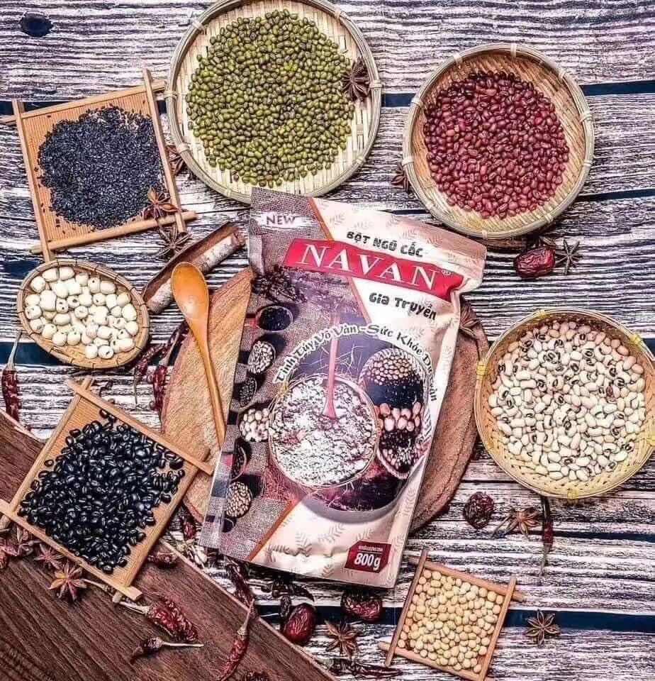 Bột ngũ cốc gia truyền 7 vị navan 800g- ngũ côc navan