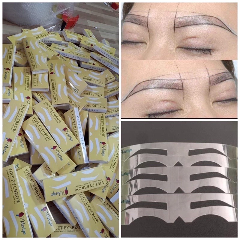 Khuôn kẻ mày vietlips 1 bộ 5 dáng , lẻ 1 dáng