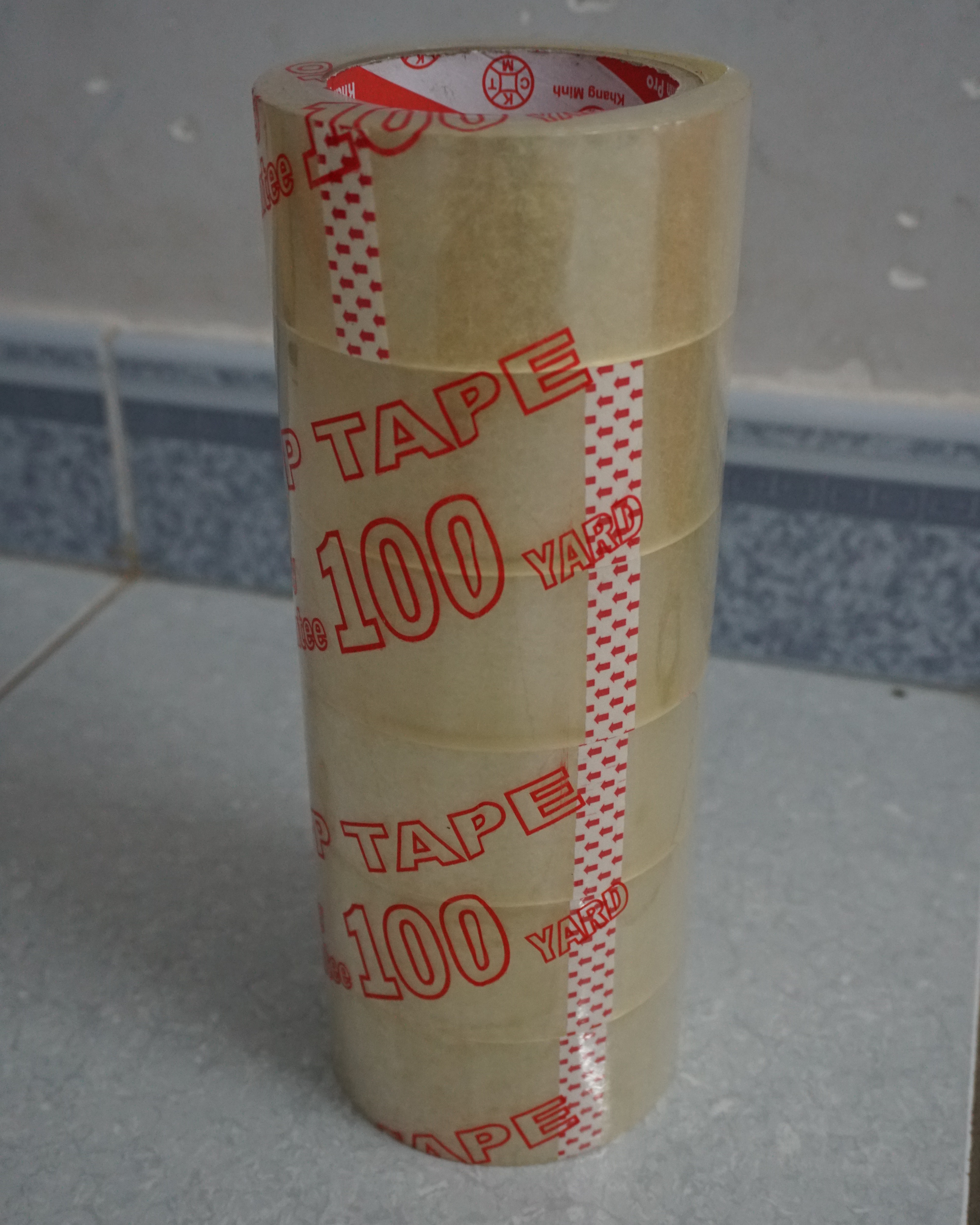 Combo 6 cuộn băng keo trong/đục 4f8 - 100ya - 1kg