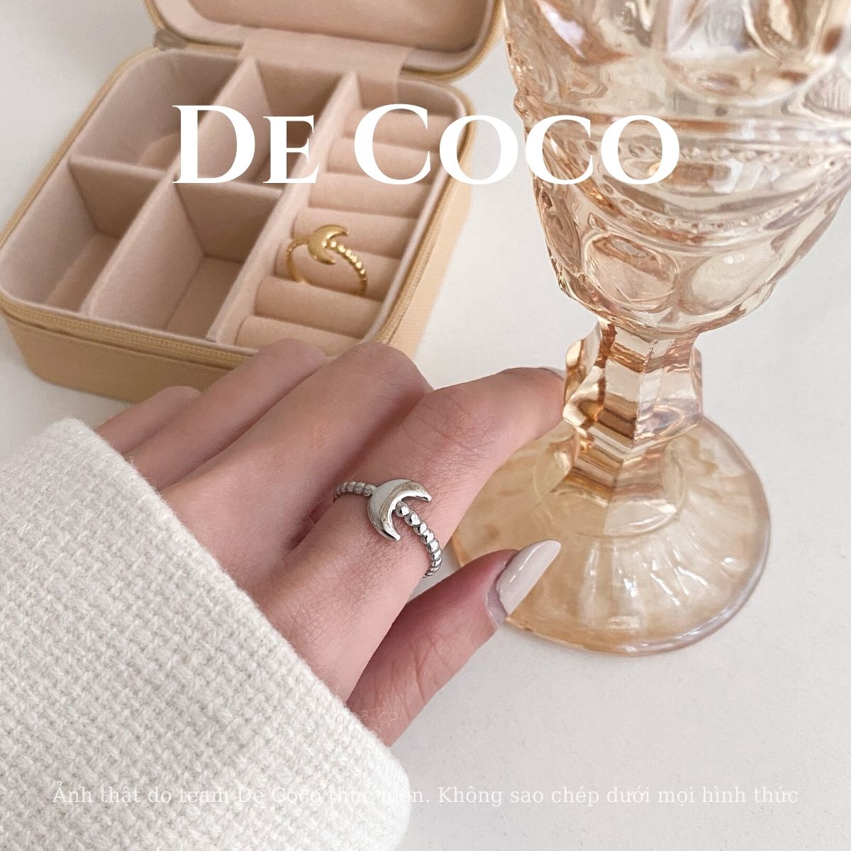 Nhẫn titanium, nhẫn nữ Moonie De Coco