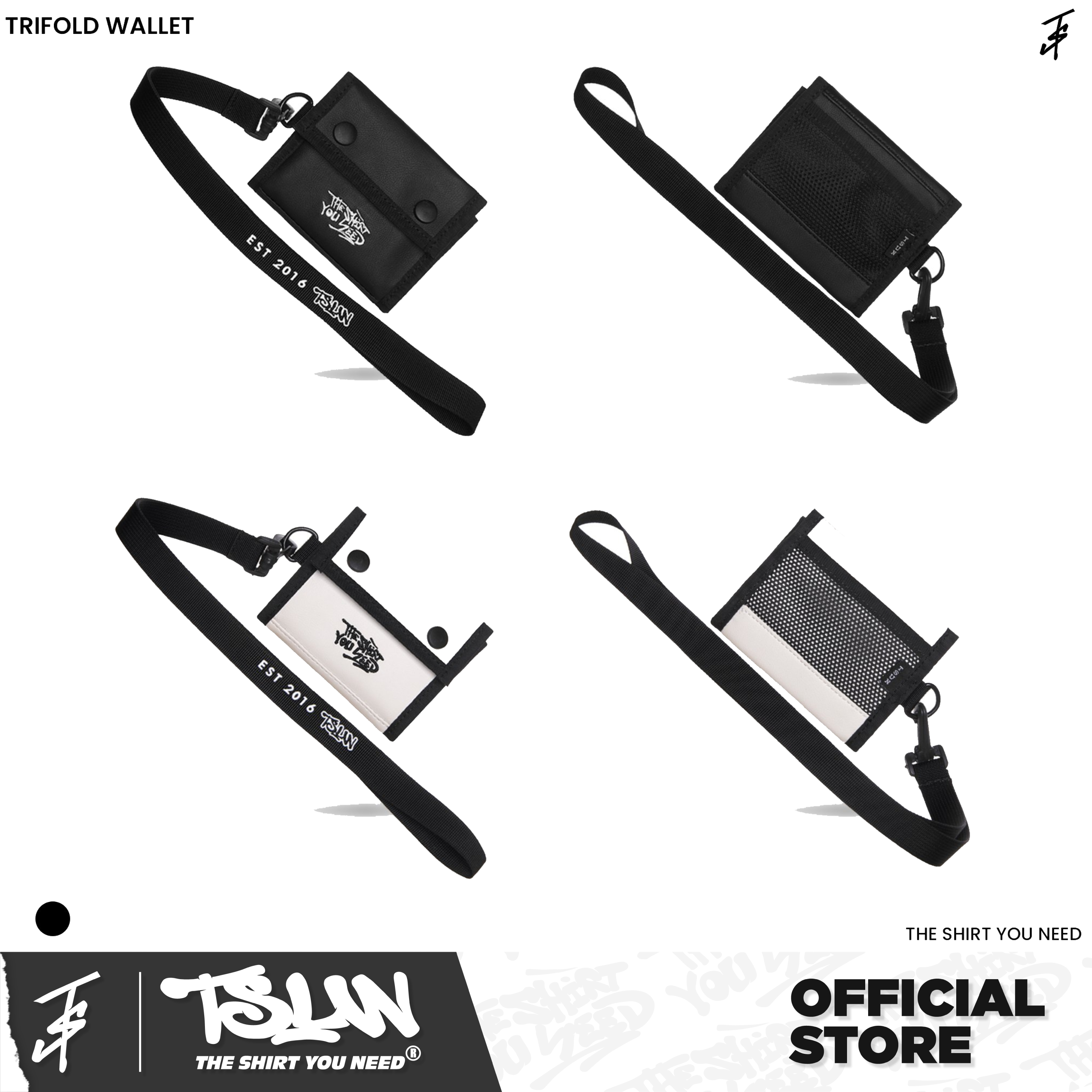 Ví ngắn tsun trifold wallet - 2 color - unisex