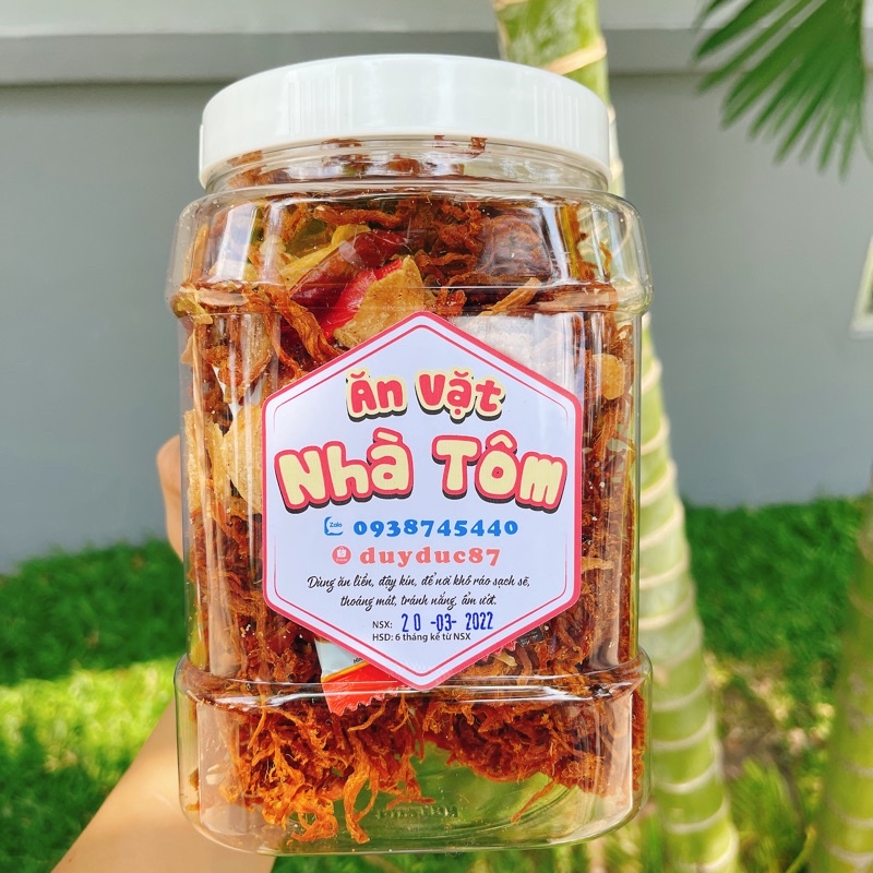 Khô heo cháy tỏi hộp nhựa 500gr