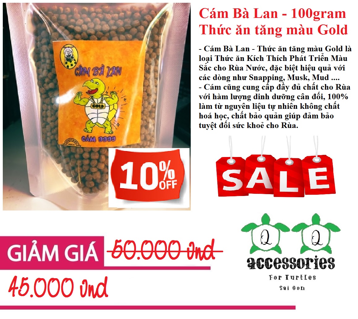 [GIẢM GIÁ] Cám Bà Lan - Thức ăn tăng màu Gold 100gram | Phụ Kiện Rùa Cảnh Sài Gòn