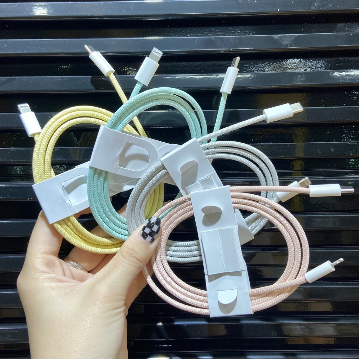 CAP22 - Cáp sạc nhanh PD C to Lightning IP dây dù iMac 1m cho điện thoại iPhone Xs Max 11 12 13 Pro Mini