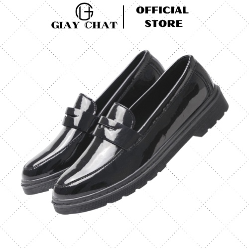 Giày Penny loafer da bóng, Giày Sơn Tùng đế tăng chiều cao 4cm giá gốc tận