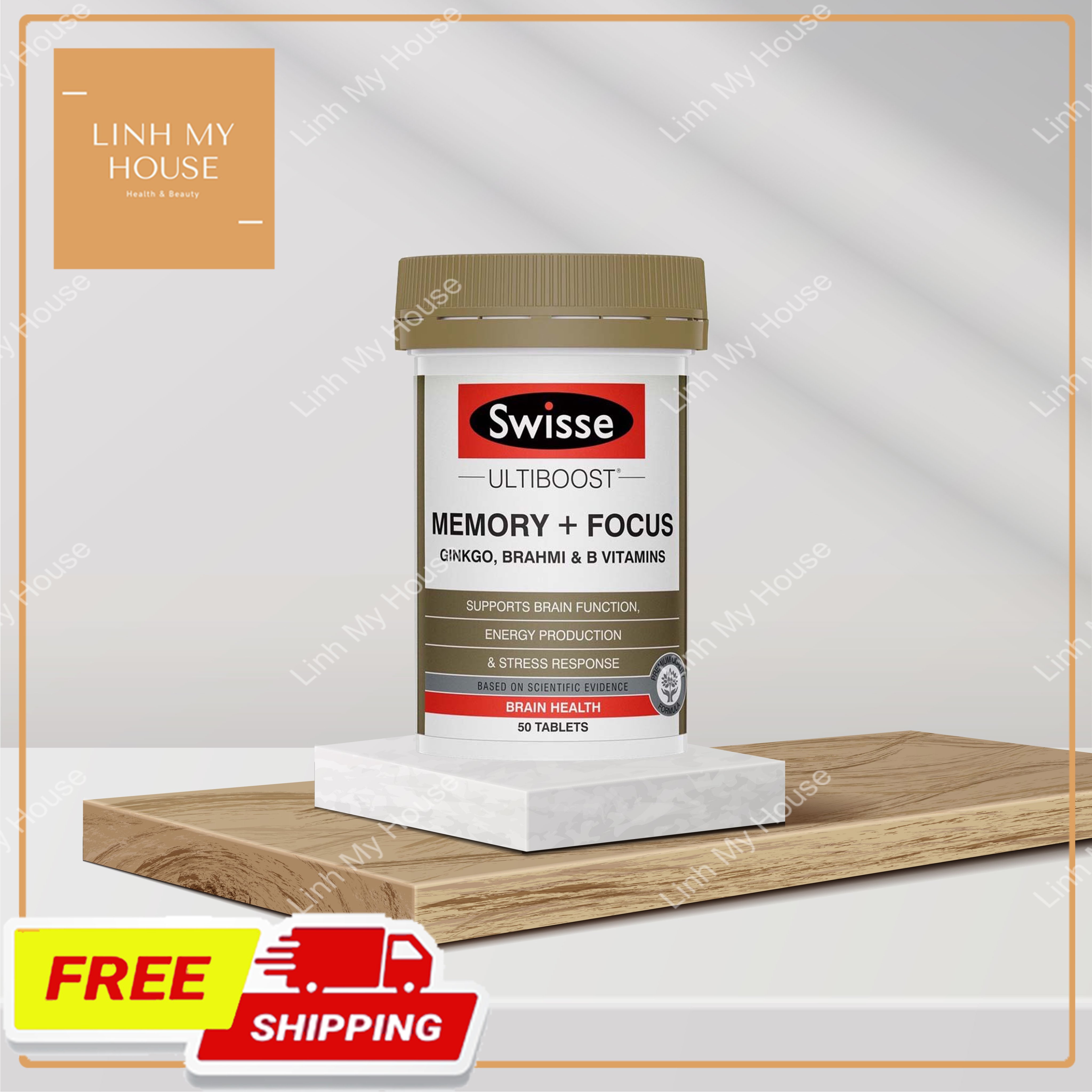 Viên uống bổ não Swisse Ultiboos Memory & Focus 50 viên Úc