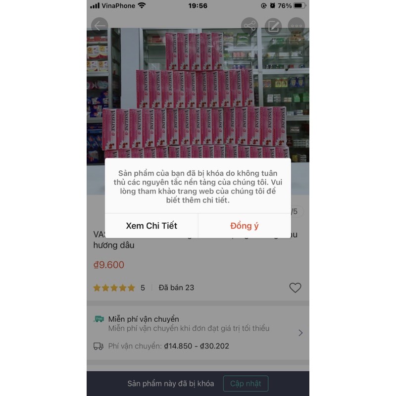 Dưỡng môi Vaseline E+ làm mềm mịn môi (không màu, hương dâu) t/10gr