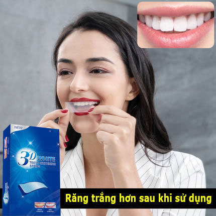 (FREE SHIP TOÀN QUỐC)Miêng dán trắng răng 3D WHITE làm trắng răng tại nhà hiệu quả tức thì trong vòng 7 ngày 1 hộp 7 miếng ( TẶNG QUÀ TRÊN MỖI ĐƠN HÀNG )