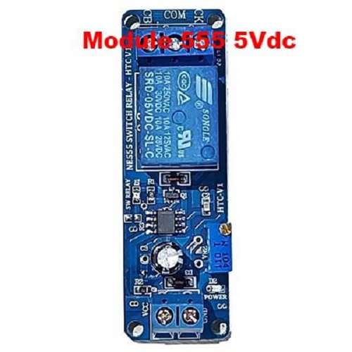 Mạch tạo thời gian trễ relay NE555 5Vdc - Đóng trễ