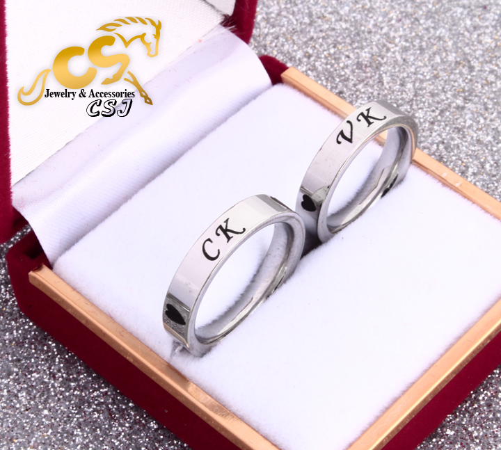 Nhẫn cặp đôi VK-CK ĐẸP & Ý NGHĨA - số lượng 02 chiếc - tăng hộp đựng xinh xắn