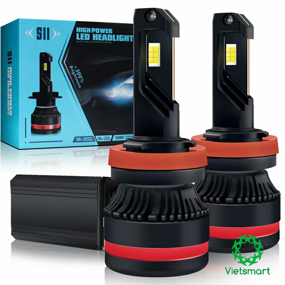 Đèn pha LED Unilight S11 100W 20000LM chip LED 3570 6 NHÂN hiệu suất cao cho ô tô(giá 1 bóng)