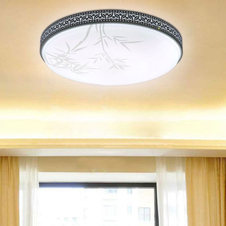 Đèn ốp trần họa tiết lá tre - đèn ốp trần giá rẻ