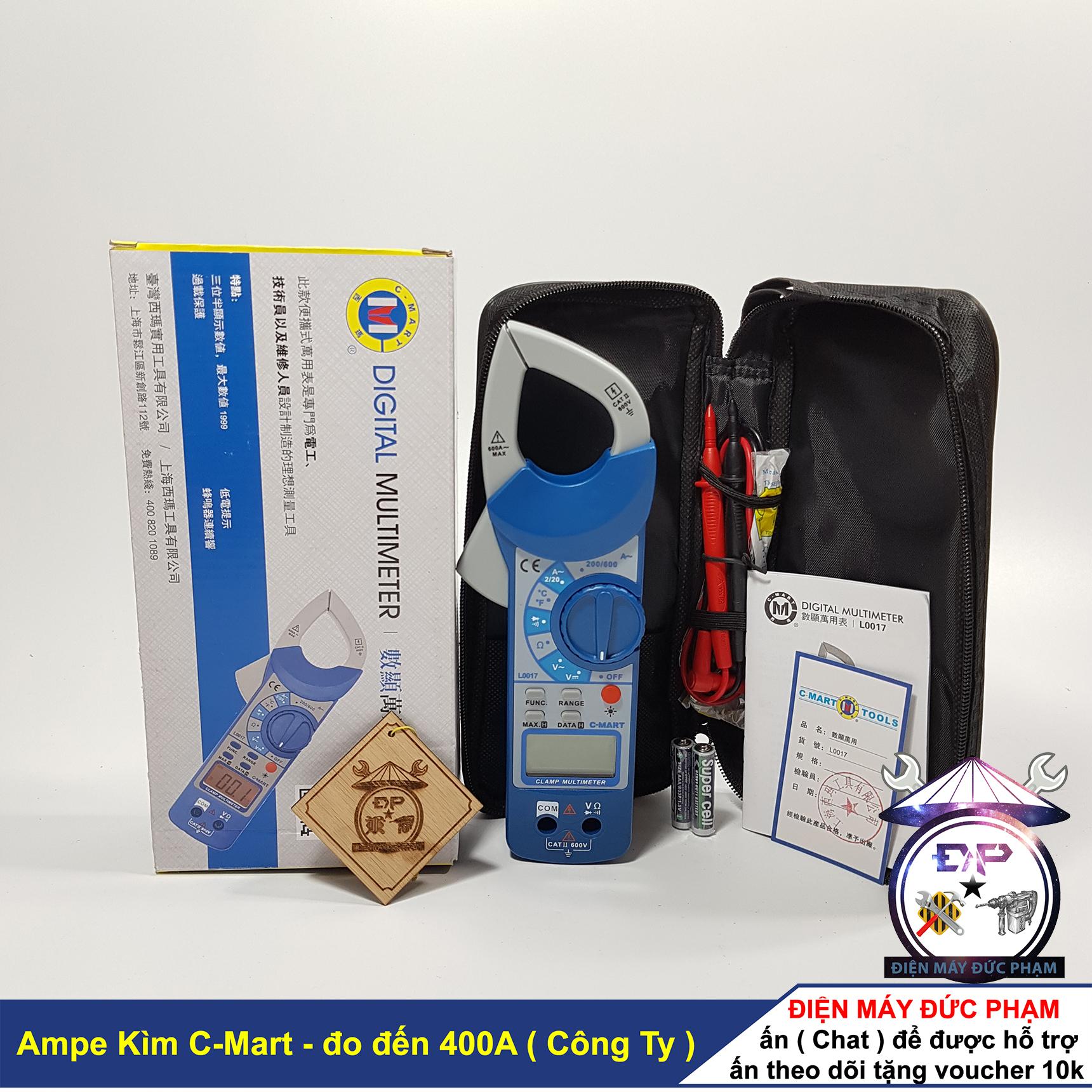 Ampe kìm đo điện nhiệt độ Cmart đo đa năng bảo hành 6 tháng