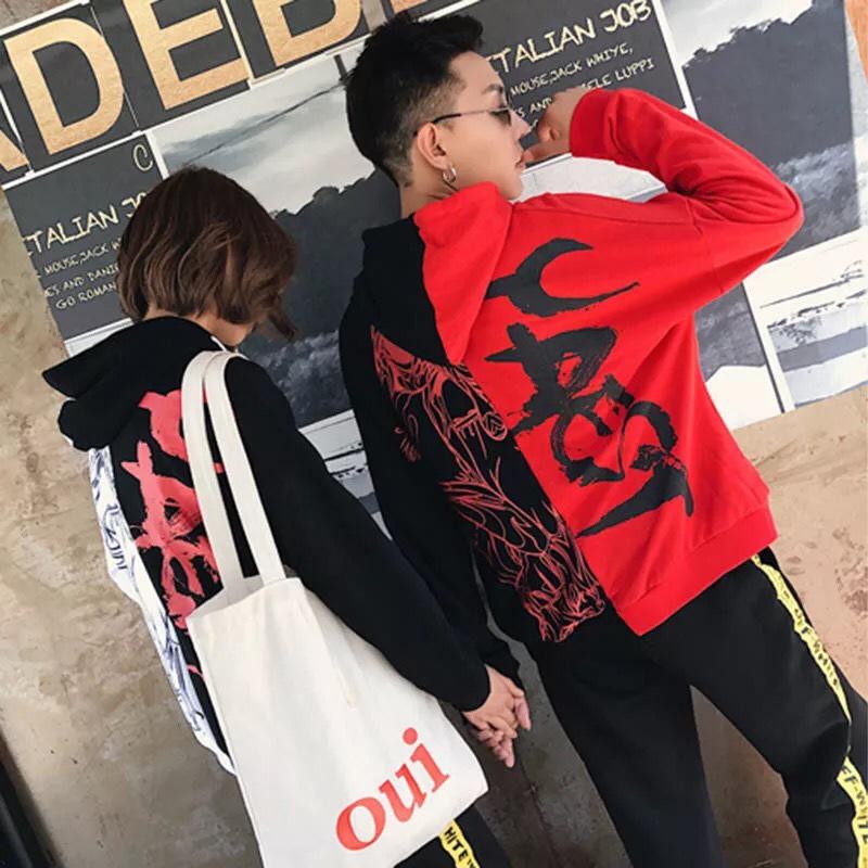 ÁO KHOÁC NỈ HOODIES PHỐI HÌNH ĐẠI BÀNG CẶP ĐÔI CỰC CHẤT TẠI X79