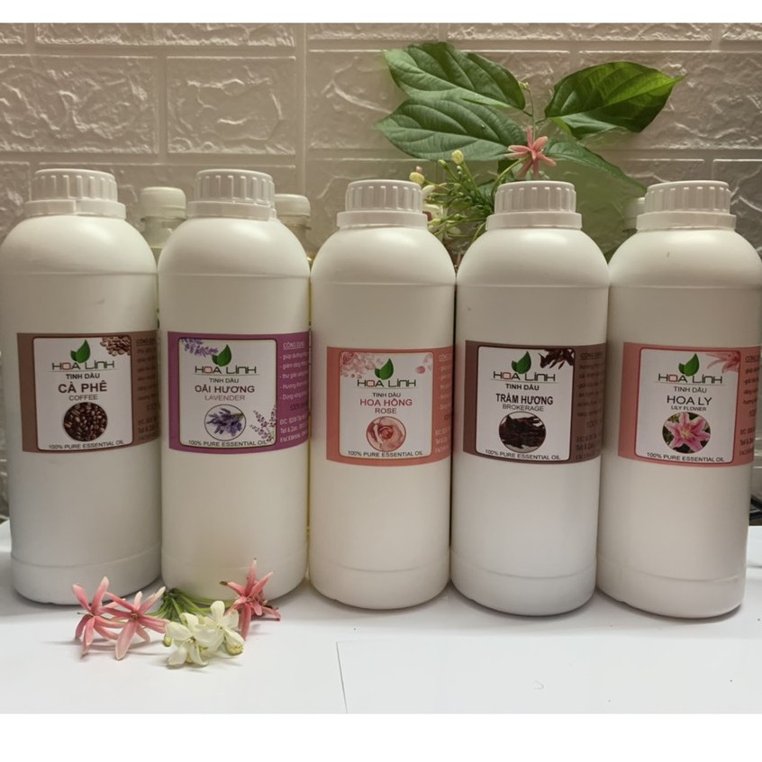 CHAI LỚN 500ML - Tinh dầu nguyên chất 100% HOALINH : Sả chanh Quế. Bạc Hà Hoa hồng Ly.....XÔNG PHÒNG XÁT KHUẨN,THƯ GIÃN