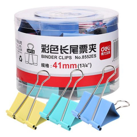 Kẹp bướm deli 41mm 8552 -24 chiếc