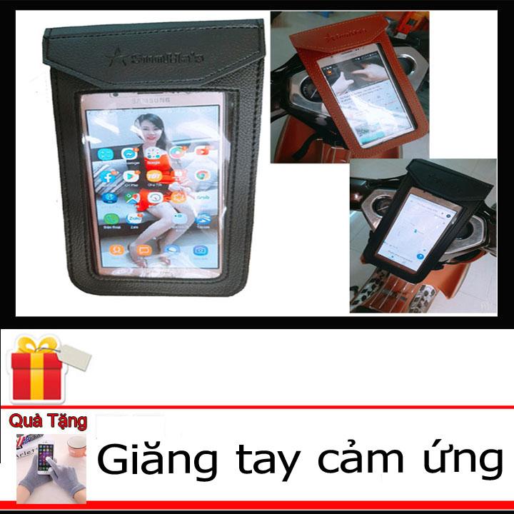 [HCM][Quà Tặng Găng Tay Cảm Ứng] Túi treo đầu xe máy bằng da mẫu đứng MBS003 treo điện thoại đứng trên xe máy sunha chuyên dùng cho grab bee xe ôm công nghệ nhiều màu SUHA SH 9139